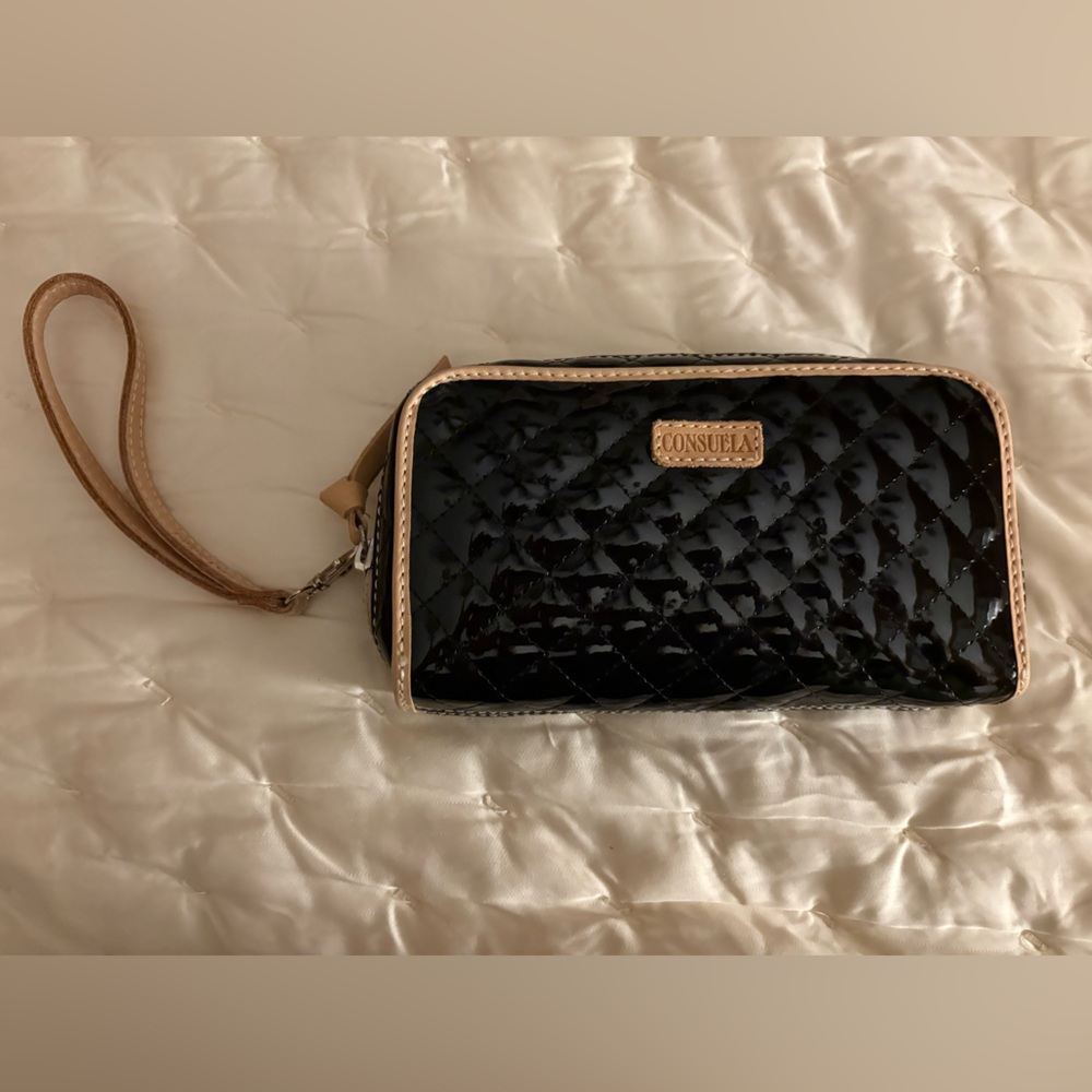 Consuela “Jax” Black Quilted Wristlet